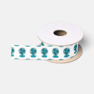 Fan cartoon illustration satin ribbon