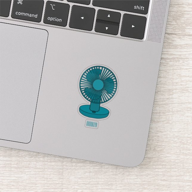 Fan cartoon illustration sticker (Detail)