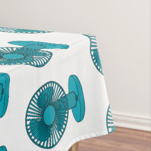 Fan cartoon illustration tablecloth
