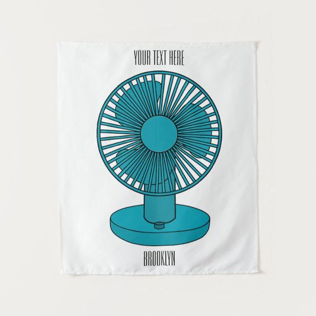 Fan cartoon illustration  tapestry (Front)