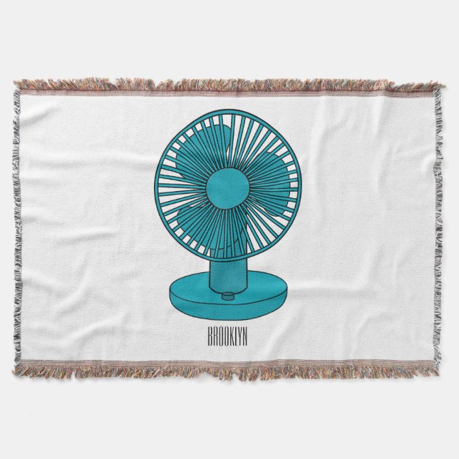 Fan cartoon illustration  throw blanket (Front)