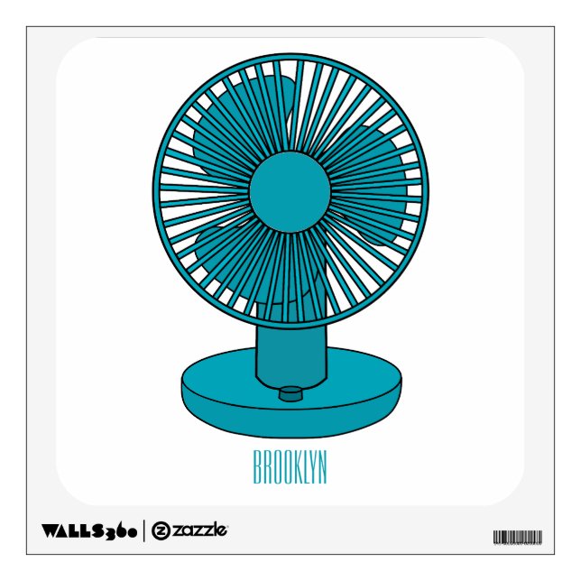 Fan cartoon illustration  wall decal (Front)