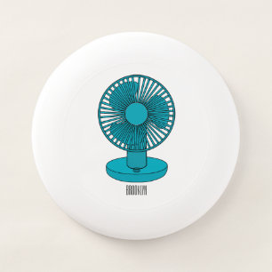 Fan cartoon illustration  Wham-O frisbee