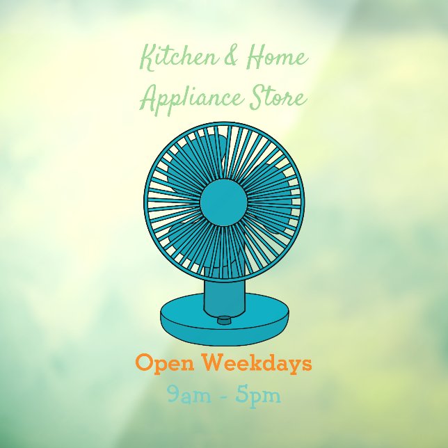 Fan cartoon illustration window cling (Sheet 3)