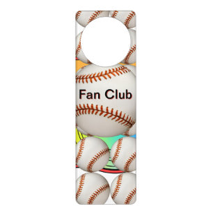 Fan Club Baseball Sports Door Hanger