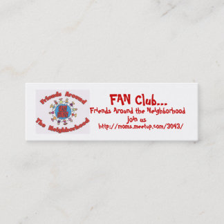 FAN Club Calling Cards - Customized
