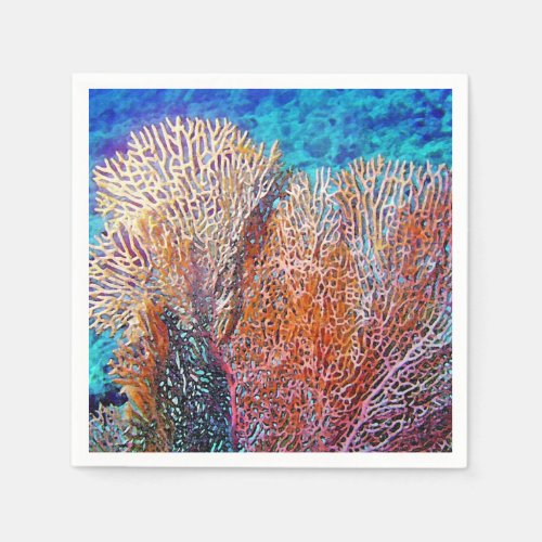 Fan Coral Paper Napkins