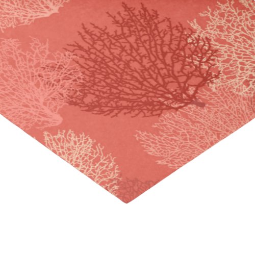 Fan Coral Print Shades of Coral Orange Tissue Paper