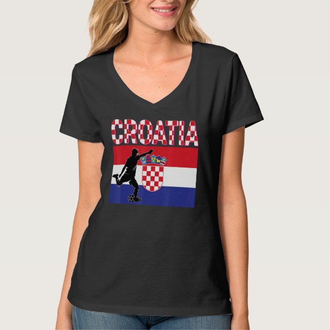 Fan Croatia National Team World Football Soccer Ch T-Shirt (Front)