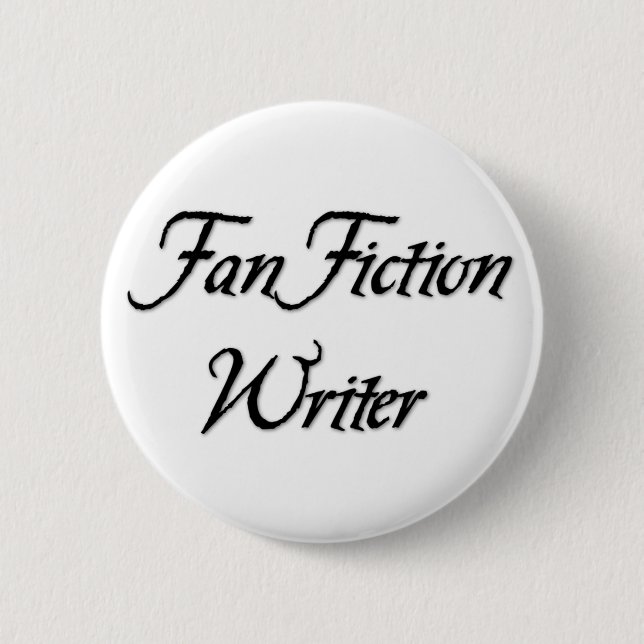 Fan Fiction Writer Pinback Button (Front)
