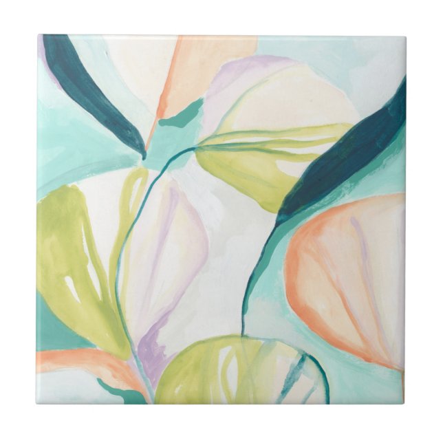 Fan Flowers IV Ceramic Tile (Front)