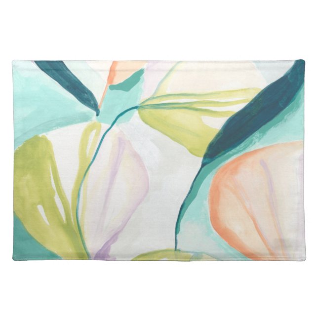 Fan Flowers IV Cloth Placemat (Front)