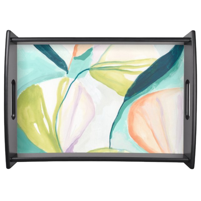 Fan Flowers IV Serving Tray (Front)