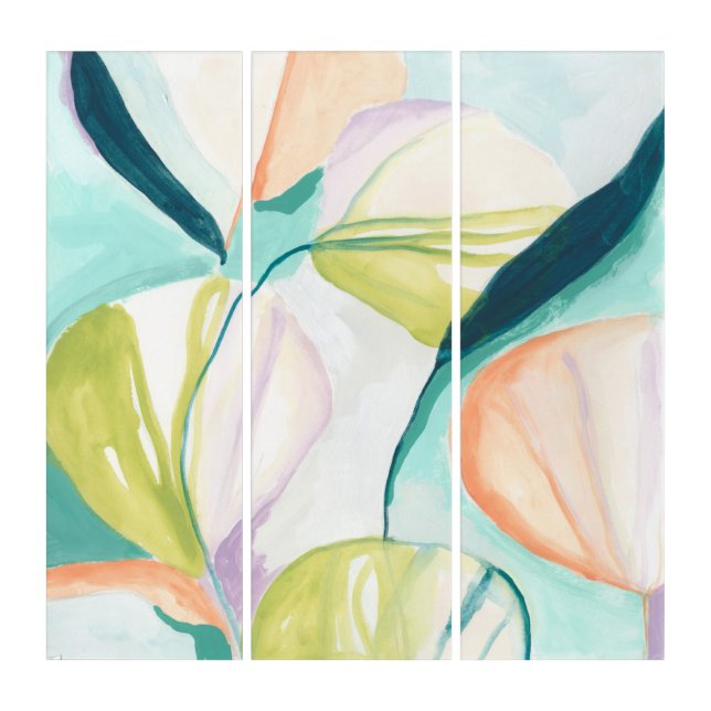 Fan Flowers IV Triptych (Front)