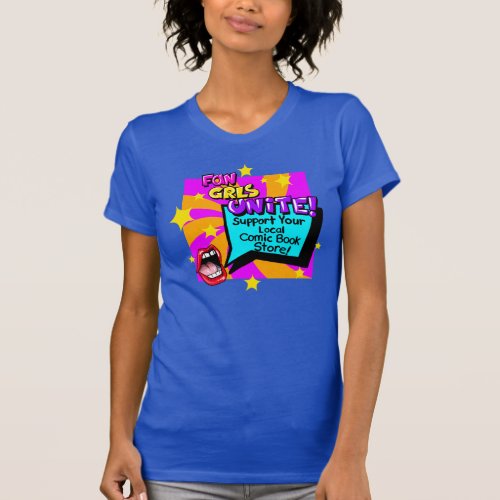 Fan Grls Unite Comic Book Fan Inspired T_Shirt