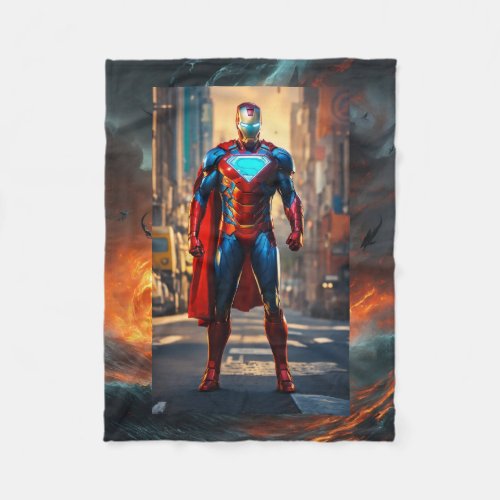 Fan Iron Super Man Fleece Blanket