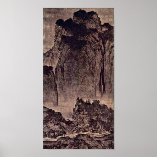 Fan Kuan _ Travelers Among Mountains and Streams Poster