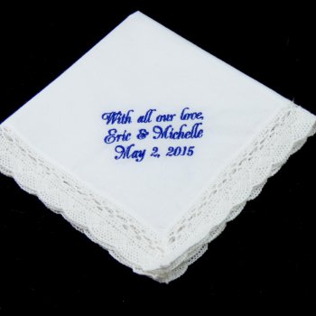Fan Lace Mother Of The Bride Handkerchief by EllaWinston at Zazzle