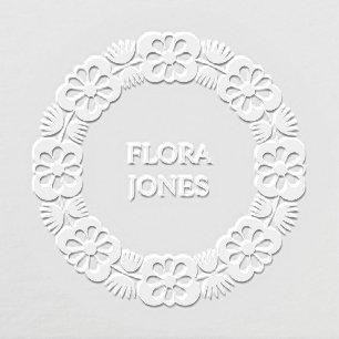 Fan-Leaf & Five-Petal Flower Wreath Embosser