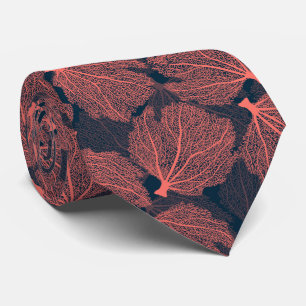 Fan living colral neck tie