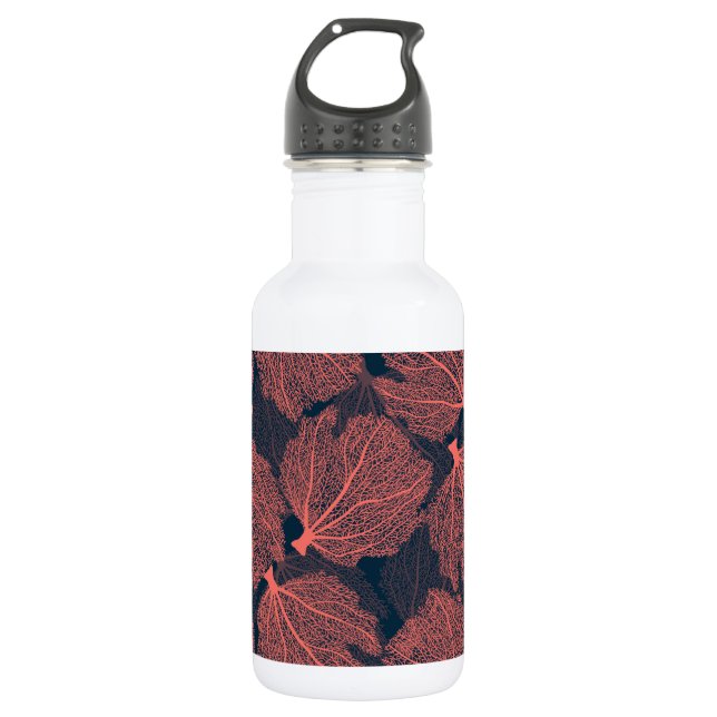 Fan living colral stainless steel water bottle (Front)
