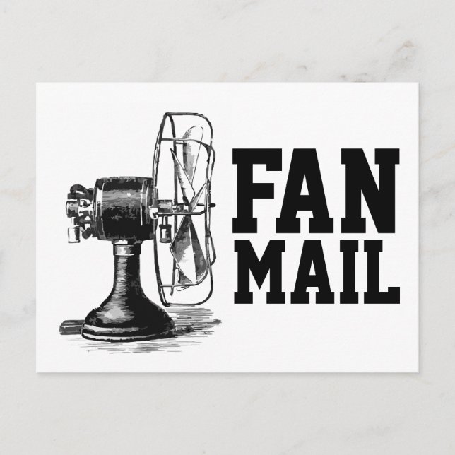FAN MAIL Funny Postcard (Front)