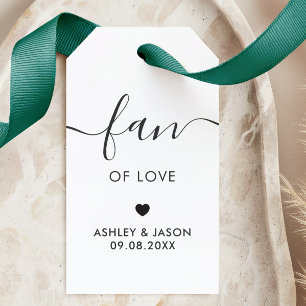 Fan of Love, Hand Fan Favor, Wedding Gift Tags