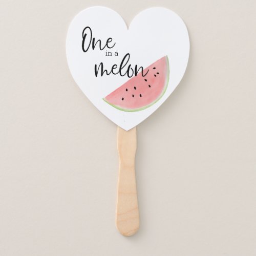 FAN One in a Melon watermelon heart shaped fan