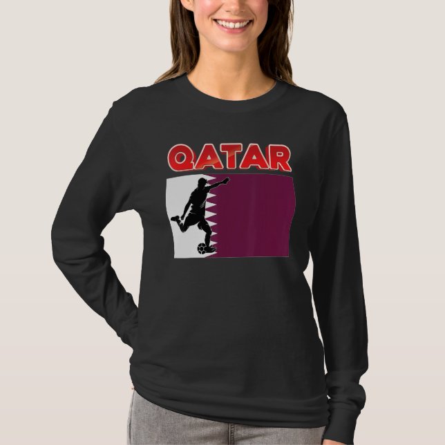 Fan Qatar National Team World Football Soccer Cham T-Shirt (Front)