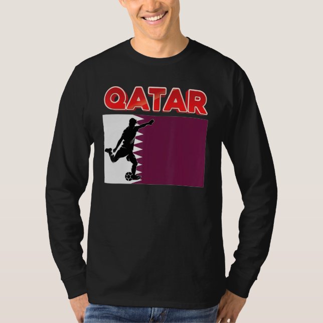 Fan Qatar National Team World Football Soccer Cham T-Shirt (Front)