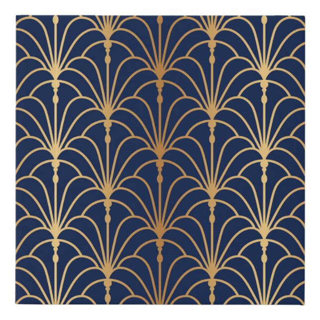Fan seamless pattern. Chinese, Japanese style. Tra Faux Canvas Print (Front)