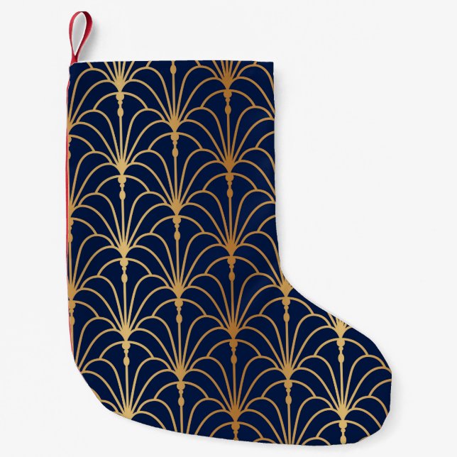 Fan seamless pattern. Chinese, Japanese style. Tra Small Christmas Stocking (Front)
