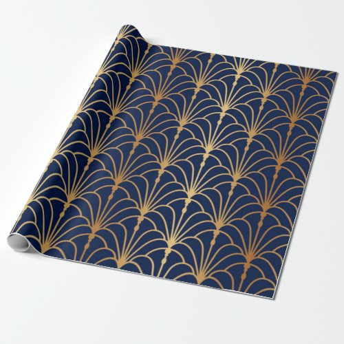 Fan seamless pattern Chinese Japanese style Tra Wrapping Paper