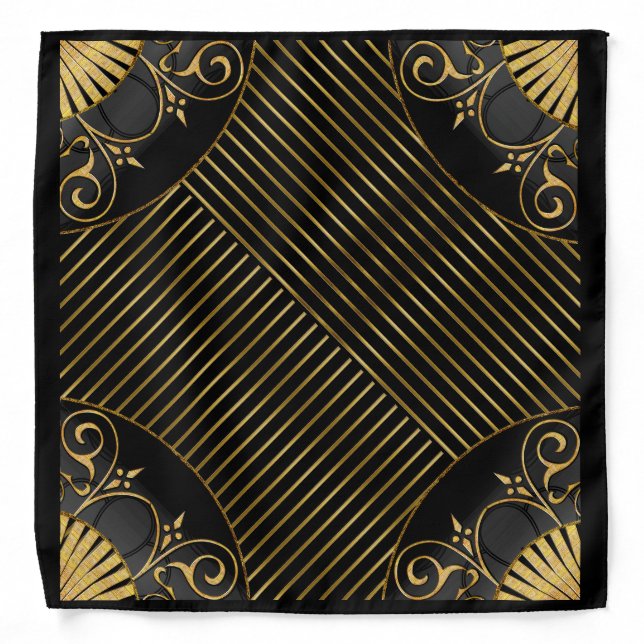FAN-See in Black and Gold Bandana (Front)