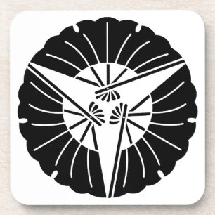 Fan-shaped three ginkgo leaves drink coaster