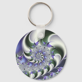 Fan Spiral Cute Cool Modern Abstract Art Keychain