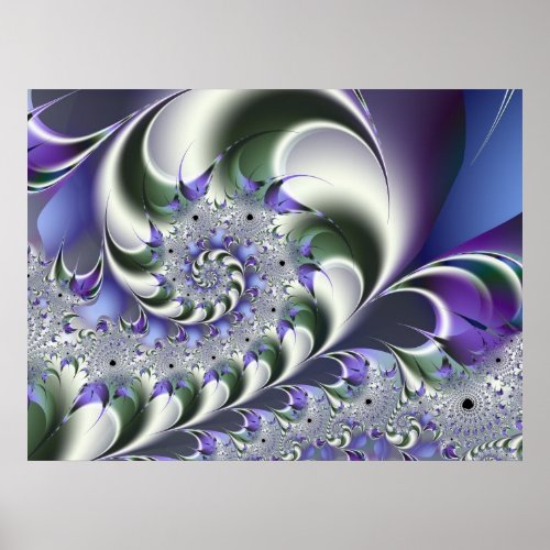 Fan Spiral Cute Cool Modern Abstract Art Poster