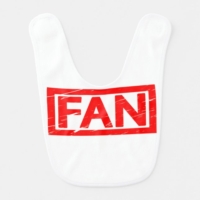 Fan Stamp Baby Bib (Front)