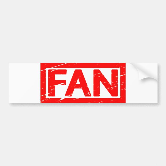 Fan Stamp Bumper Sticker (Front)