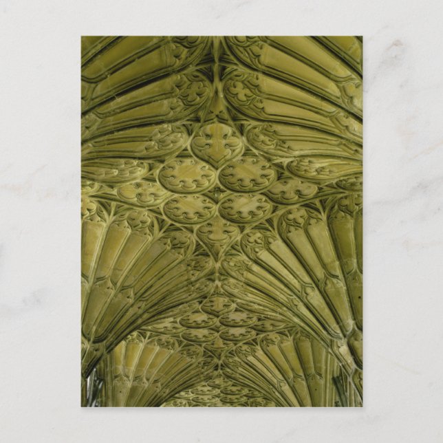 Fan vaulting in the cloister postcard (Front)