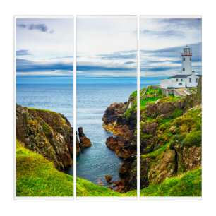 Fanad Head Irish Lighthouse Triptych Wall Art Set
