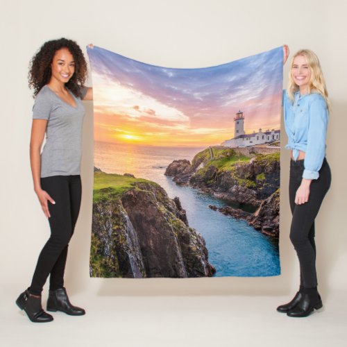 Fanad Head Lighthouse Co  Donegal Ireland Fleece Blanket