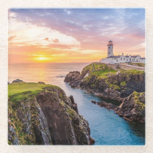 Fanad Head Lighthouse Co  Donegal Ireland Glass Coaster