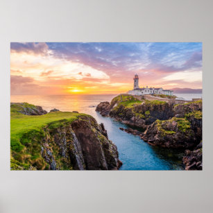 Fanad Head Lighthouse Co.   Donegal Ireland Poster