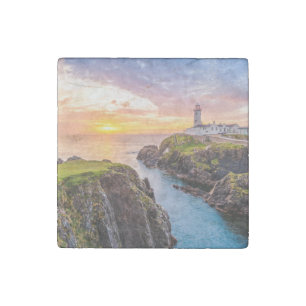 Fanad Head Lighthouse Co.   Donegal Ireland Stone Magnet