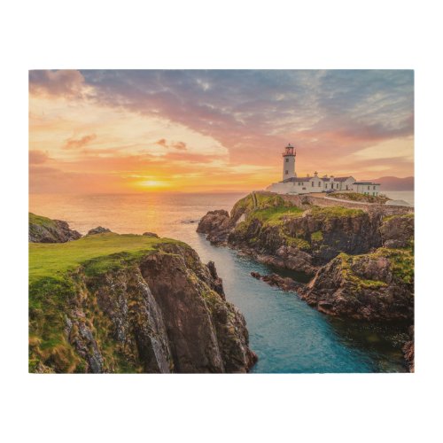 Fanad Head Lighthouse Co  Donegal Ireland Wood Wall Art