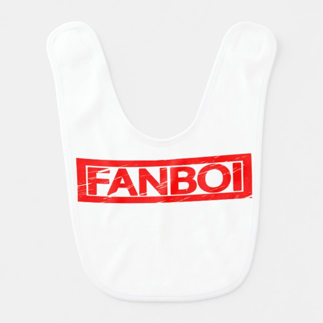 Fanboi Stamp Baby Bib (Front)