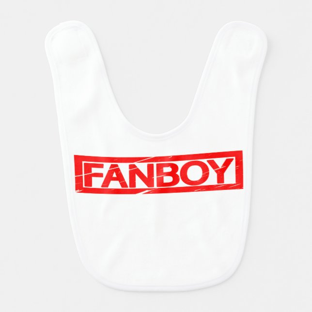 Fanboy Stamp Baby Bib (Front)