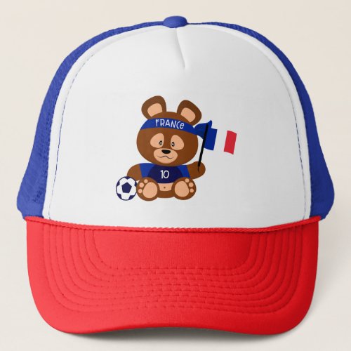 Fance Teddy Bear Trucker Hat