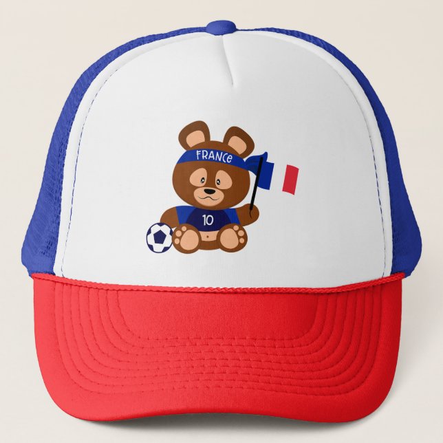 Fance Teddy Bear Trucker Hat (Front)